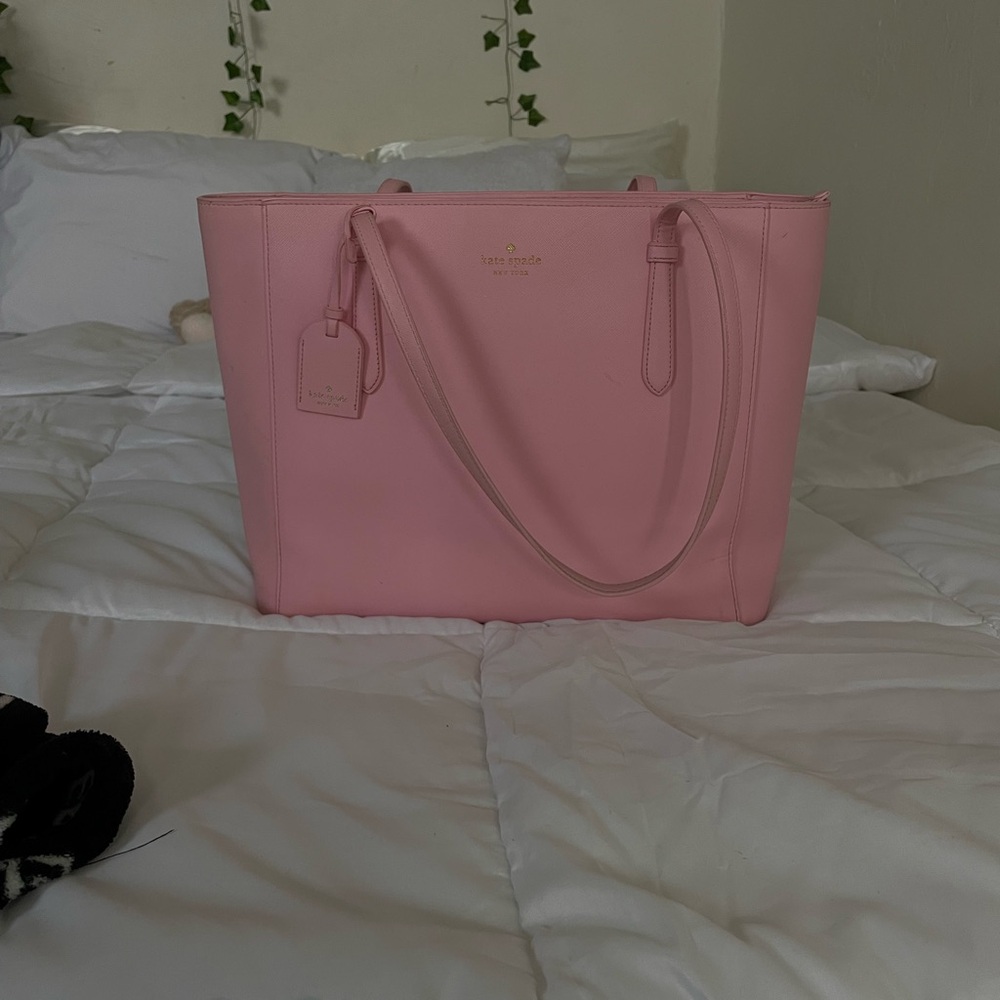 Kate Spade Pink Structured Tote Bag I used it for school great condition!